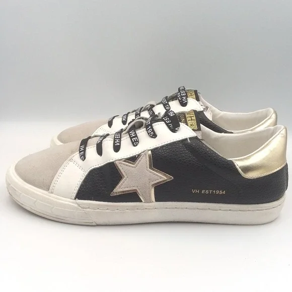 Vintage Havana VH Flair Women's 10 Black Gold Grey White Sneakers Shoes - Picture 3 of 12
